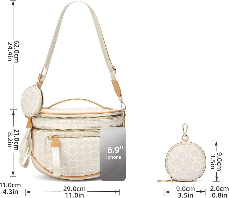 Makes Crossbody Purse for Women Small Crossbody Bags Trendy Vegan Leather with Adjustable Shoulder Straps Gift for Mother Wife Mom - Image 3
